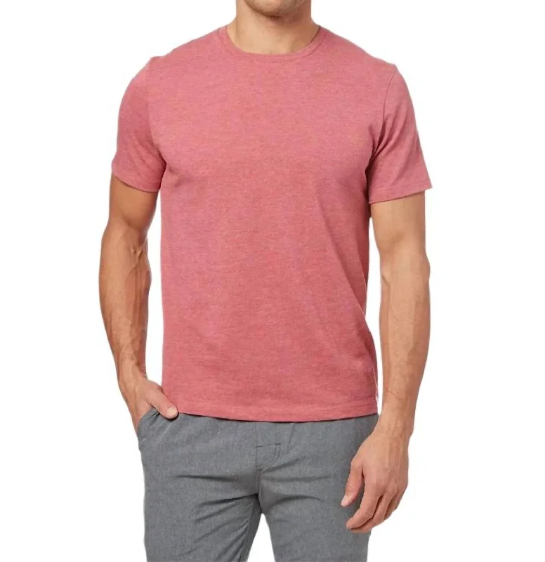 Warm Men's Fleece-Lined TopsKismet Tee In Red