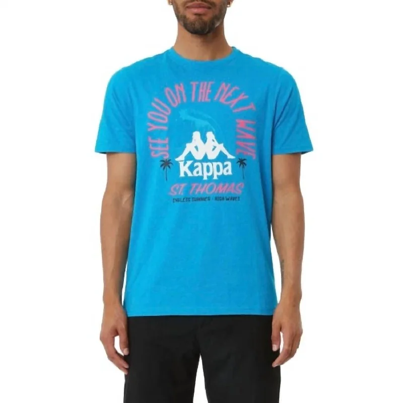 Men's Shirts with Embellished HemlinesAuthentic Aelous Tee Shirt In Blue