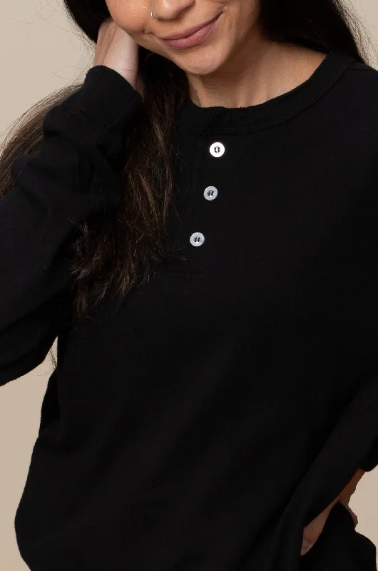 Men's Shirts with French CuffsAdult Long Sleeve Henley Brushed Jersey Classic Fit