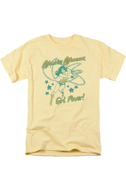 Men's Shirts for Beach OutingsDC Comics Wonder Woman Girl Power Short Sleeve Adult Tee / T-Shirt Men's Shirts for Beach OutingsDC Comics Wonder Woman Girl Power Short Sleeve Adult Tee / T-Shirt