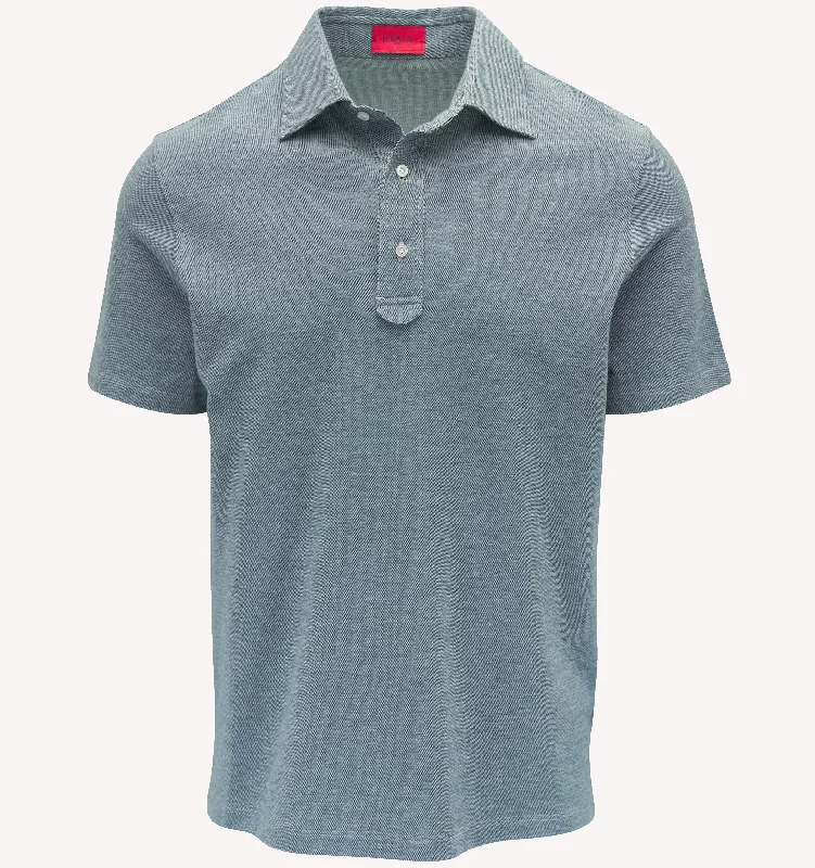 Men's Shirts for HikingIsaia Piqué Polo in Green