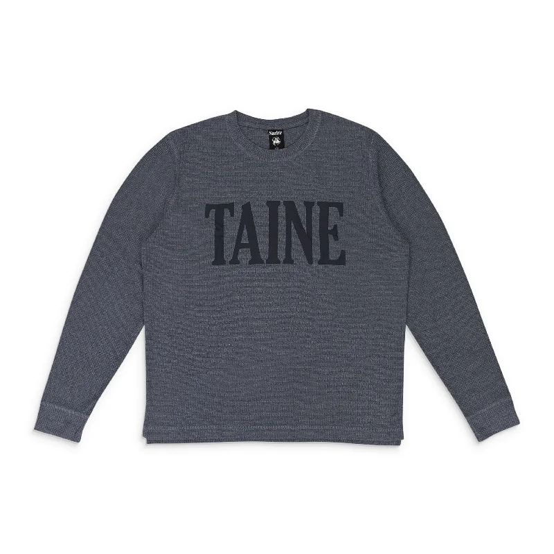 Men's Shirts with Patchwork SleevesSINCLAIR TAINE THERMAL BLUE T-SHIRT