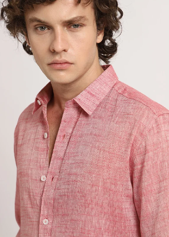 Men's Unique Dress Shirts for a Statement LookPunch Red Linen Shirt