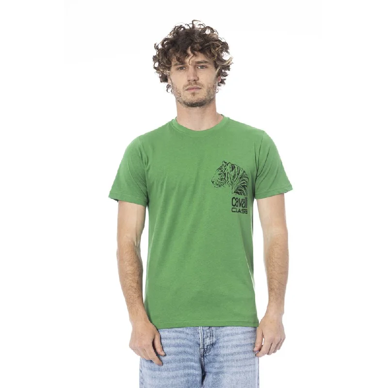 Men's Shirts with Hidden PocketsCavalli Class  Cotton Men's T-Shirt