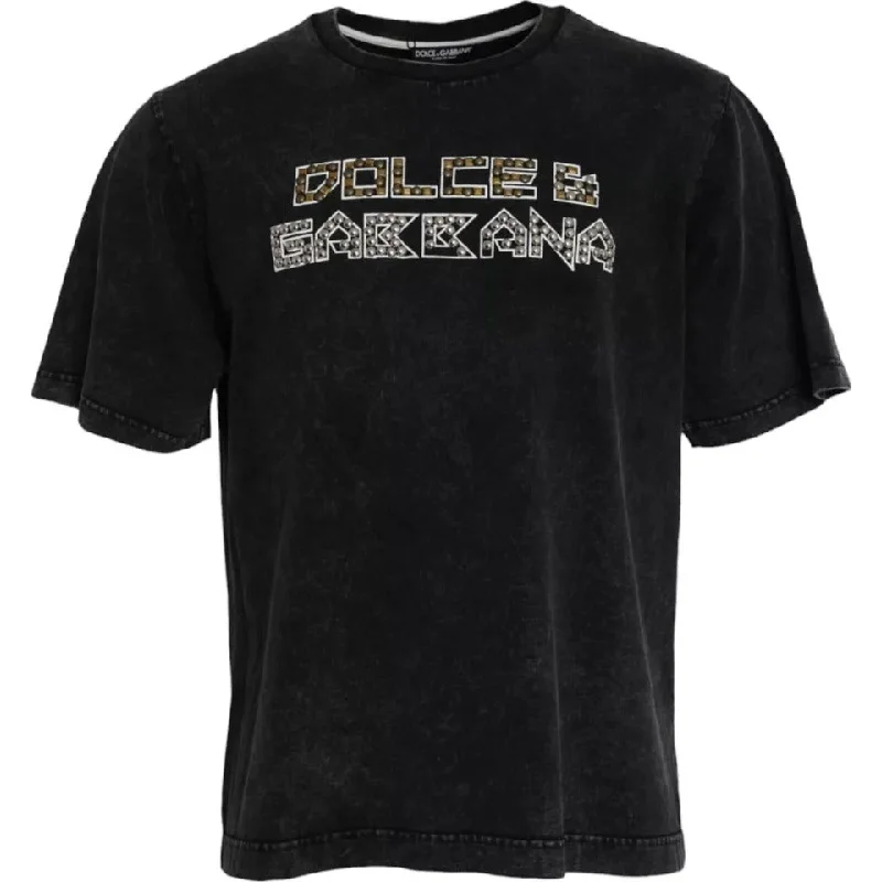 Elegant Men's Dress ShirtsDolce & Gabbana Logo Print Cotton Crewneck Men Men's T-shirt Elegant Men's Dress ShirtsDolce & Gabbana Logo Print Cotton Crewneck Men Men's T-shirt