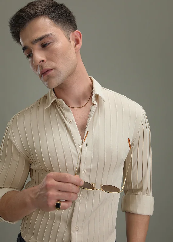 Men's Cowboy Shirts for Western StyleCream Stripe Shirt