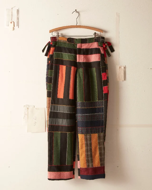 Men's Pants with Patchwork Patterns5-Bar Quilt Trousers