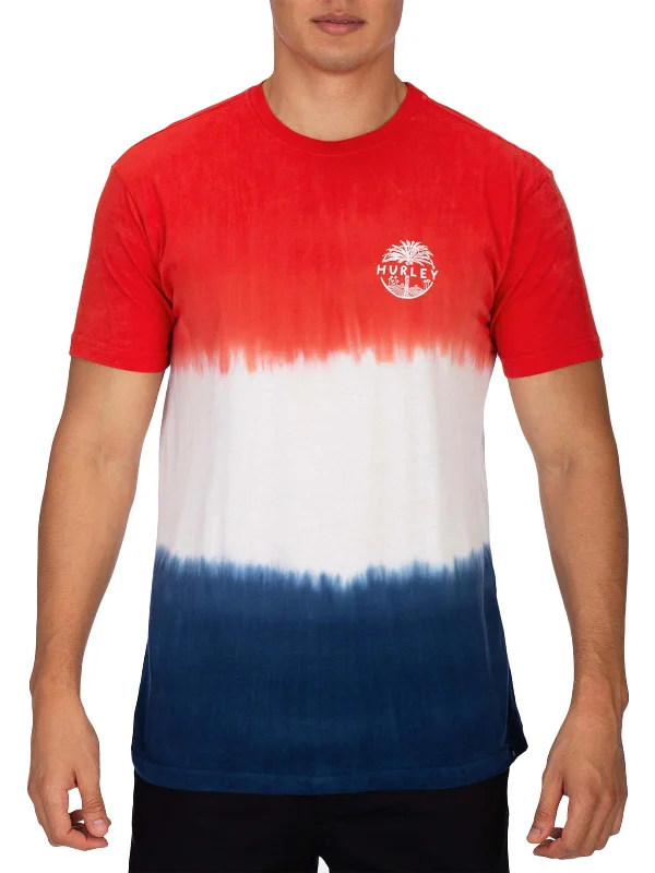 Men's Shirts with Embellished SleevesUSA Palmer Mens Cotton Short Sleeve Logo T-Shirt
