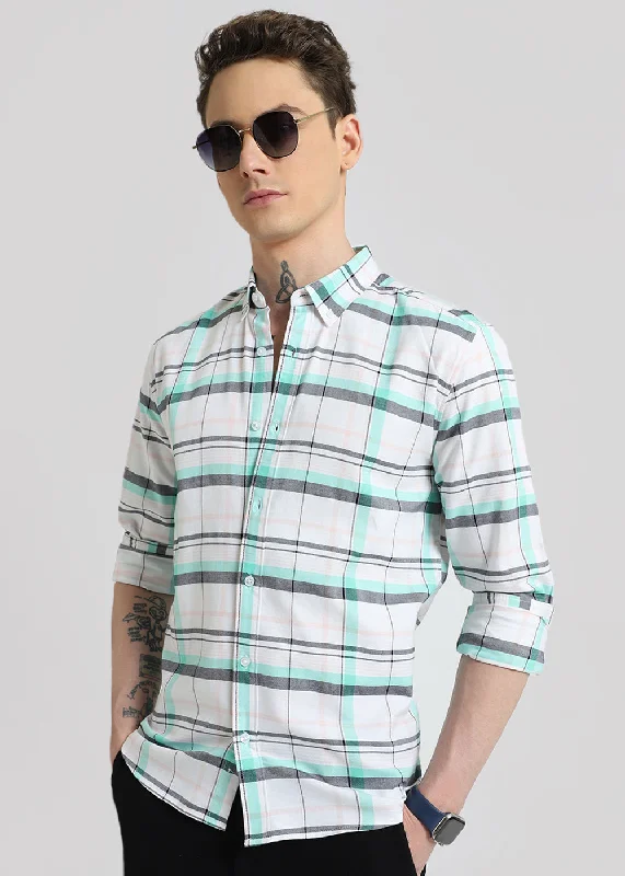 Men's Versatile Dress Shirts for Multiple OccasionsMulti Plaid Oxford Cotton Check Shirt