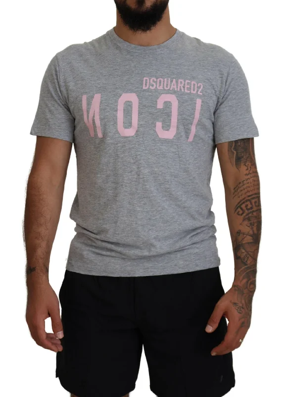 Men's Shirts with High NecksDsqua²  Logo Cotton Short Sleeves Crewneck Men's T-shirt