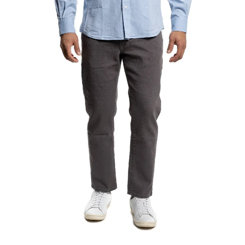 Men's Pants with SuspendersTravel Jeans Standard Fit - Dark Grey