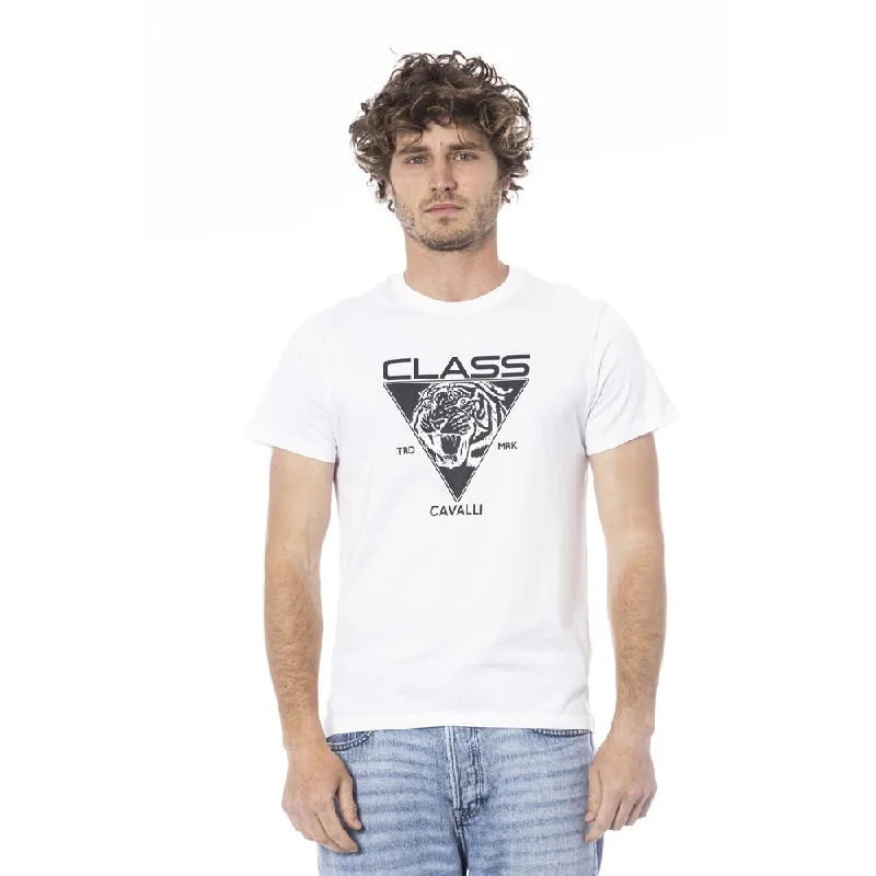 Men's Shirts with Full PlacketsCavalli Class  Cotton Men's T-Shirt