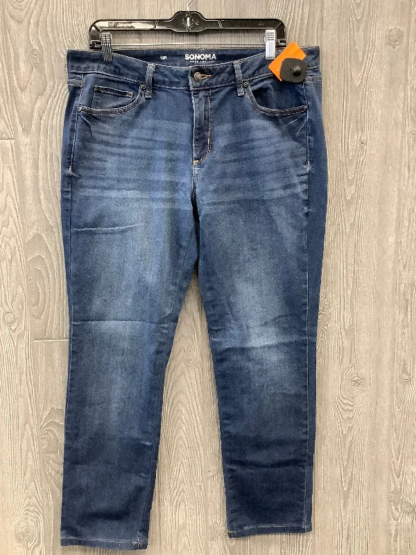 Men's Skinny Jeans with Stretch FabricJeans Straight By Sonoma In Blue, Size: 12