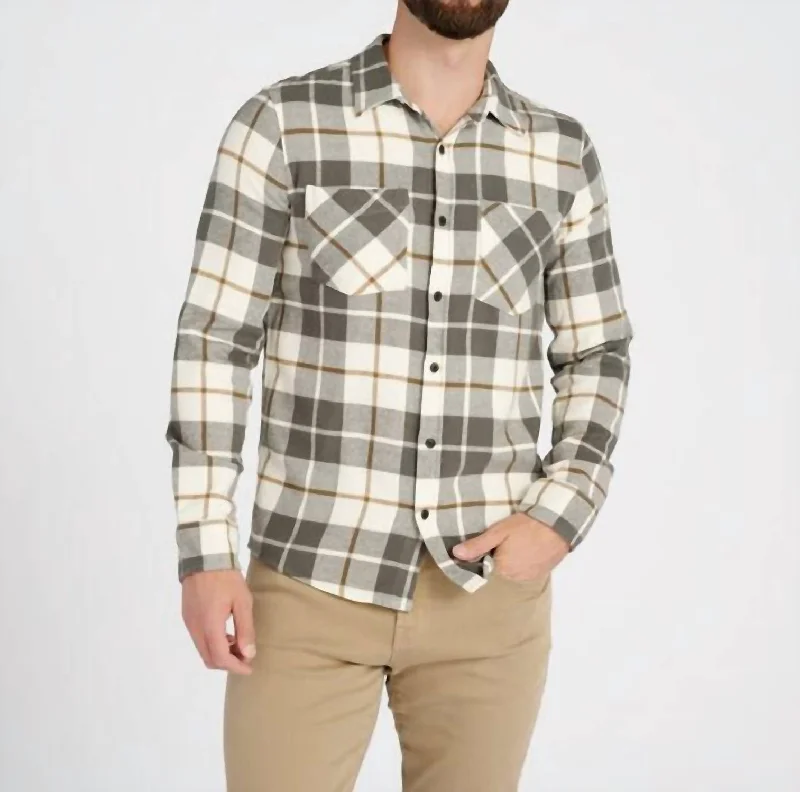Men's Minimalist Shirts for a Clean LookXander Flannel Long Sleeve Shirt In Black Olive Men's Minimalist Shirts for a Clean LookXander Flannel Long Sleeve Shirt In Black Olive