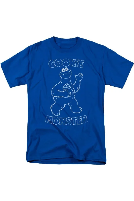 Men's Shirts with Pocket SquaresSesame Street Simple Cookie Short Sleeve Adult Tee / T-Shirt Men's Shirts with Pocket SquaresSesame Street Simple Cookie Short Sleeve Adult Tee / T-Shirt