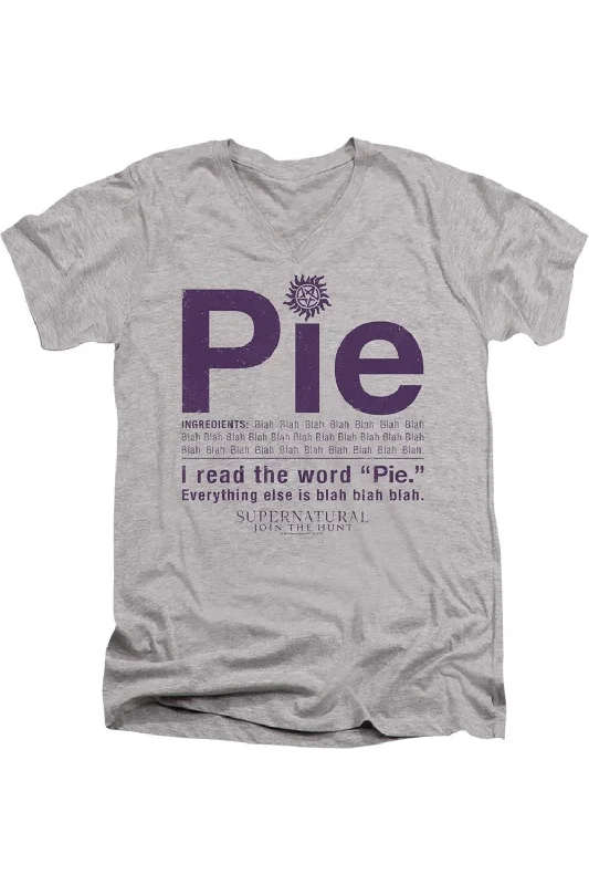 Men's Shirts with Adjustable CuffsSupernatural Pie Short Sleeve Adult V Neck Premium Cotton Tee / T-Shirt Men's Shirts with Adjustable CuffsSupernatural Pie Short Sleeve Adult V Neck Premium Cotton Tee / T-Shirt