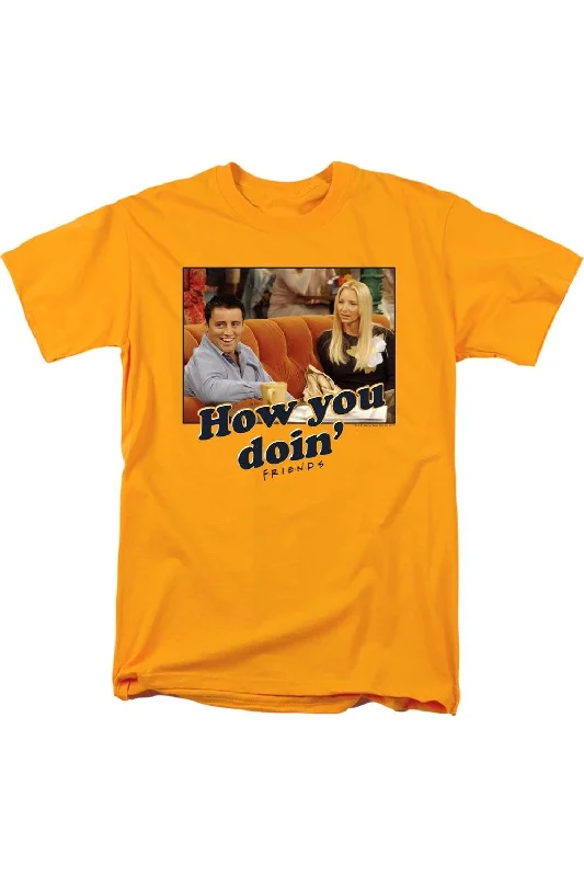 Men's Shirts with Antimicrobial TreatmentFriends How You Doin Short Sleeve Adult Tee / T-Shirt