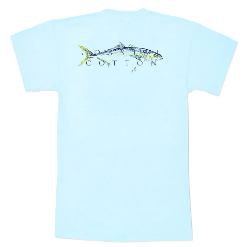 Men's Shirts with CollarsUnisex Amber Jack Short Sleeve Tee In Sky Blue
