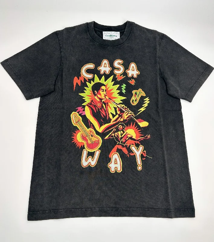 Men's Shirts with Button-Down PocketsCasablanca Music for the People Screen Printed T-Shirt Men's Shirts with Button-Down PocketsCasablanca Music for the People Screen Printed T-Shirt