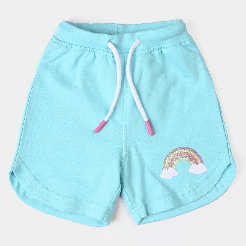 Casual Men's ChinosInfant Girls Cotton Terry Knitted Short Rainbow-T.Turquois