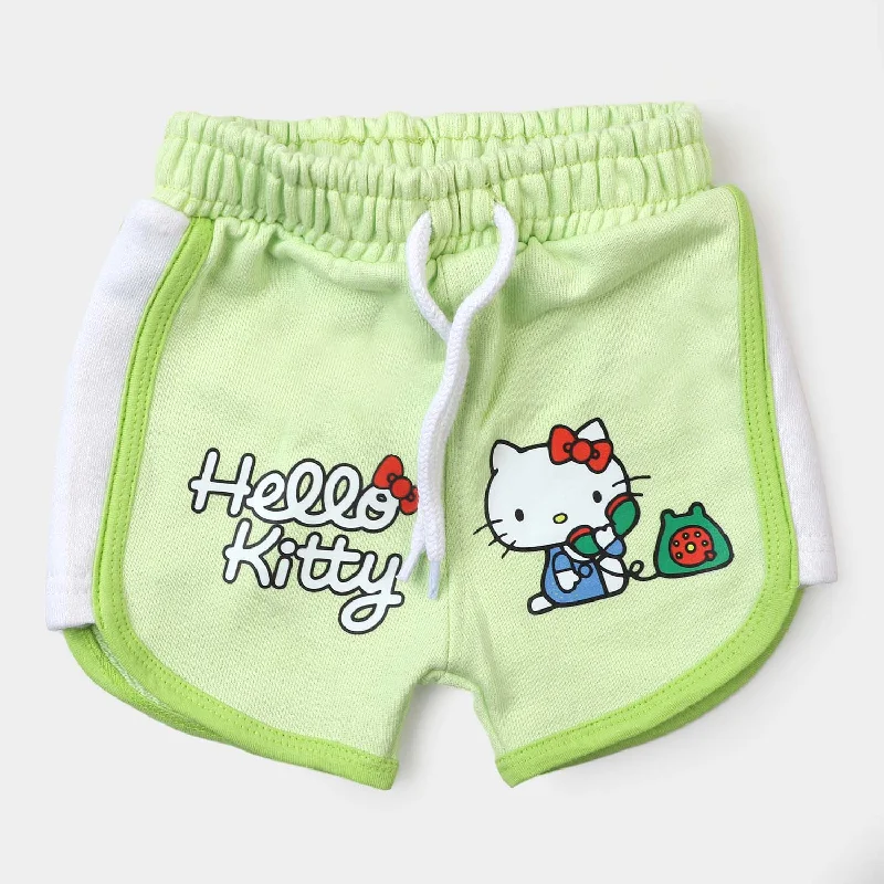 Men's Chino Shorts for Warm WeatherInfant Girls Knitted Terry Short Character - Sharp Green