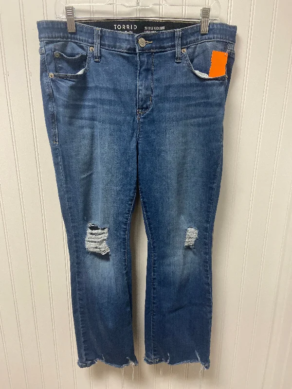 Men's Straight-Leg Jeans in Dark WashJeans Jeggings By Torrid In Blue Denim, Size: 12