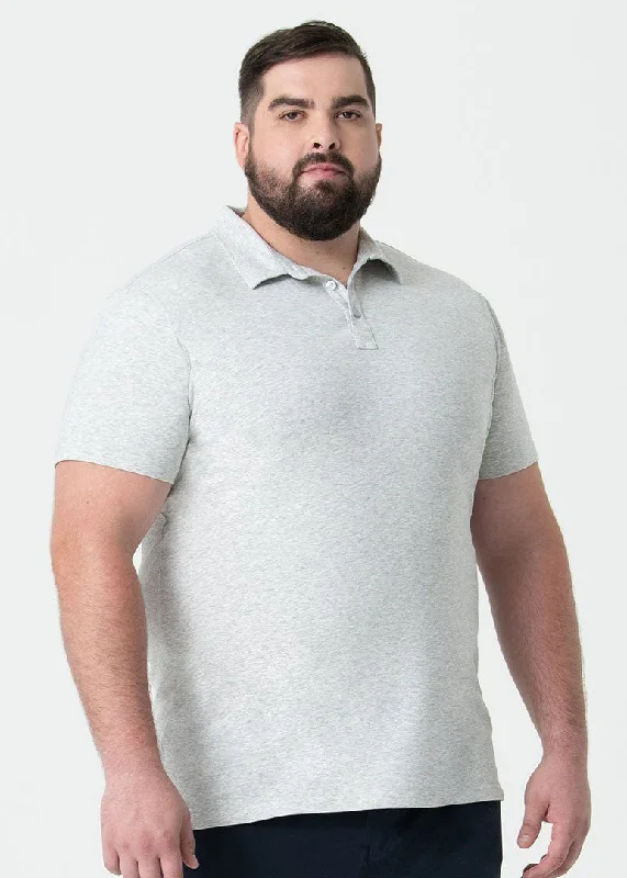 Men's Shirts with Embroidered DesignsHigh & Mighty All-In Polo | Heather Grey