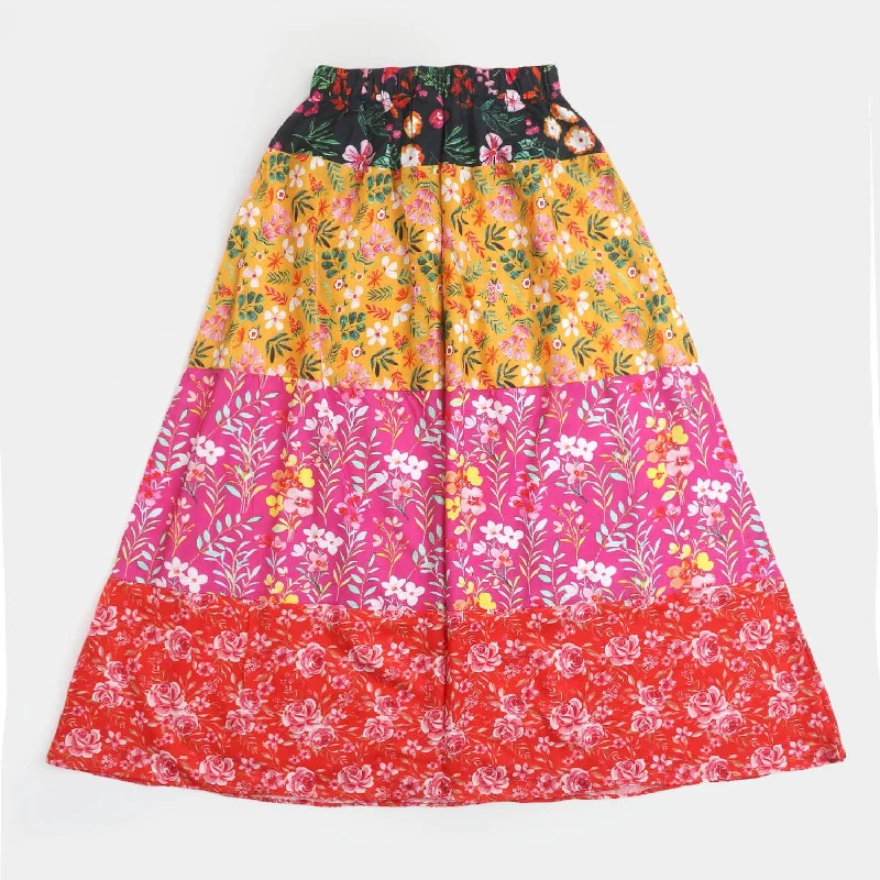 Men's Tapered Pants for a Slimming EffectGirls Digital Print Long Skirt Maze - Multi