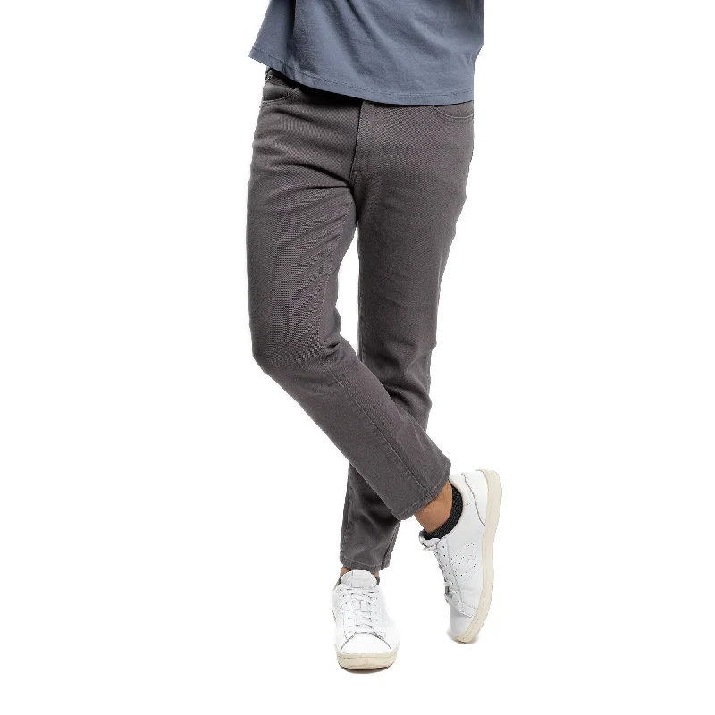 Men's Pants with Welt PocketsTravel Jeans Slim Fit - Dark Grey