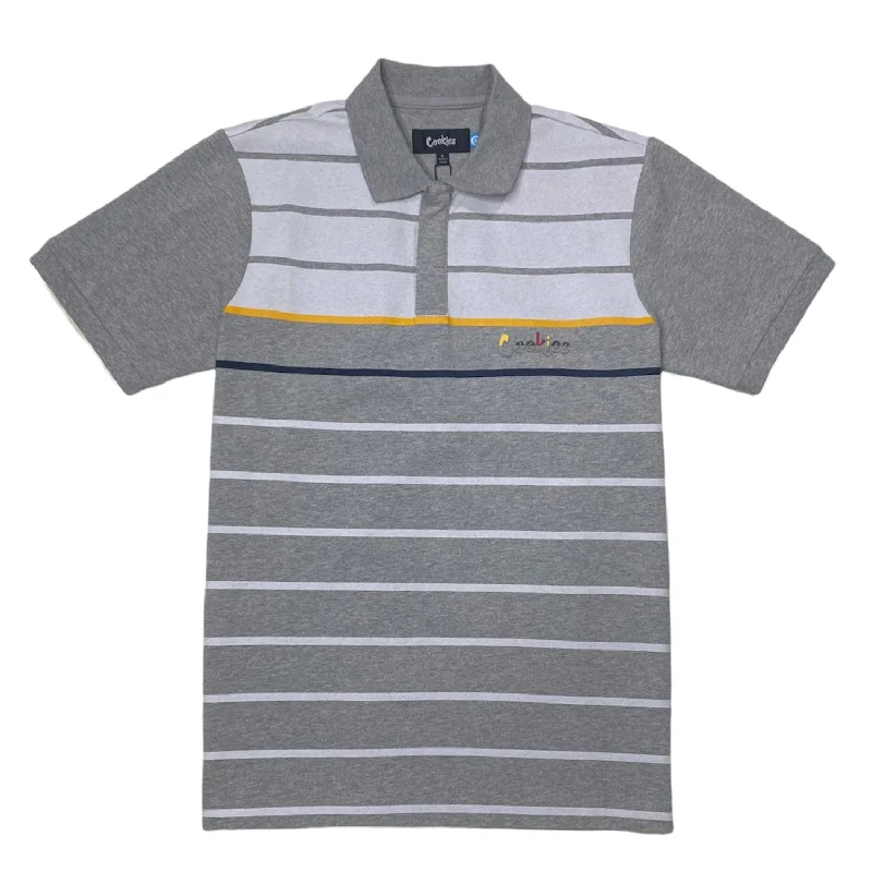 Men's Shirts with Patch PocketsCookies Catamaran Striped Polo (Grey) 1559K6300