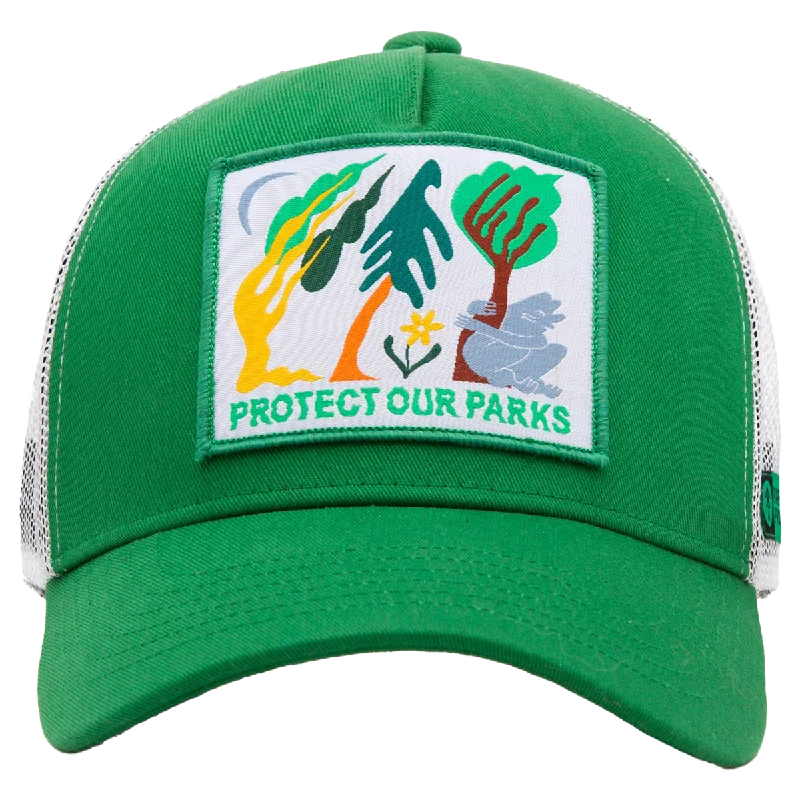 Reversible Bucket HatsMen's Protect Our Parks Tree Hugger Trucker Hat