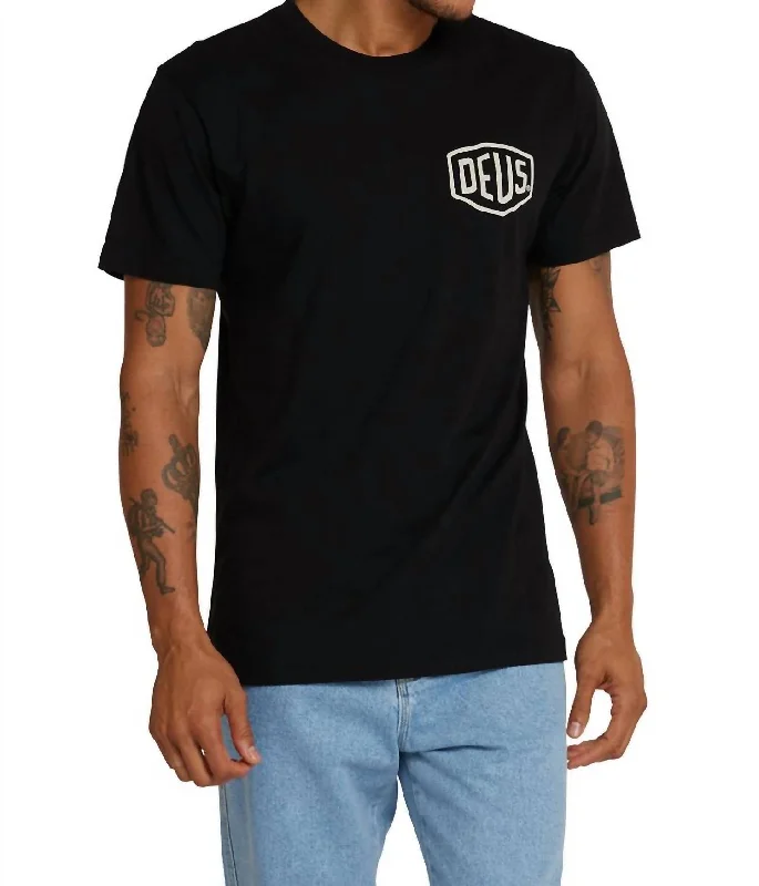 Men's Shirts with Geometric PatternsMilano Address Tee In Black