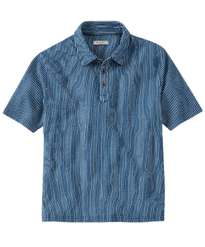 Men's Tailored Shirts for a Professional AppearanceShort Sleeve Seersucker Garment Dyed Polo Men's Tailored Shirts for a Professional AppearanceShort Sleeve Seersucker Garment Dyed Polo