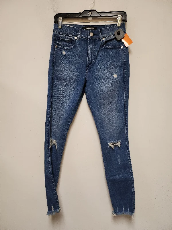 Dark Wash Men's JeansJeans Skinny By Express In Blue Denim, Size: 6
