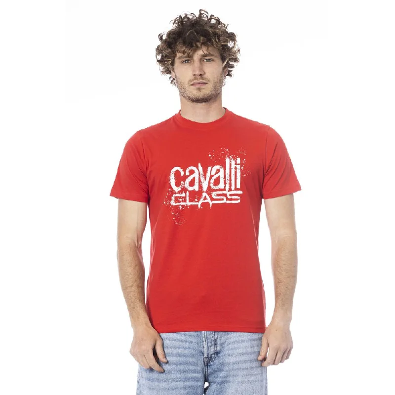 Men's Shirts with Elastic WaistbandsCavalli Class  Cotton Men's T-Shirt