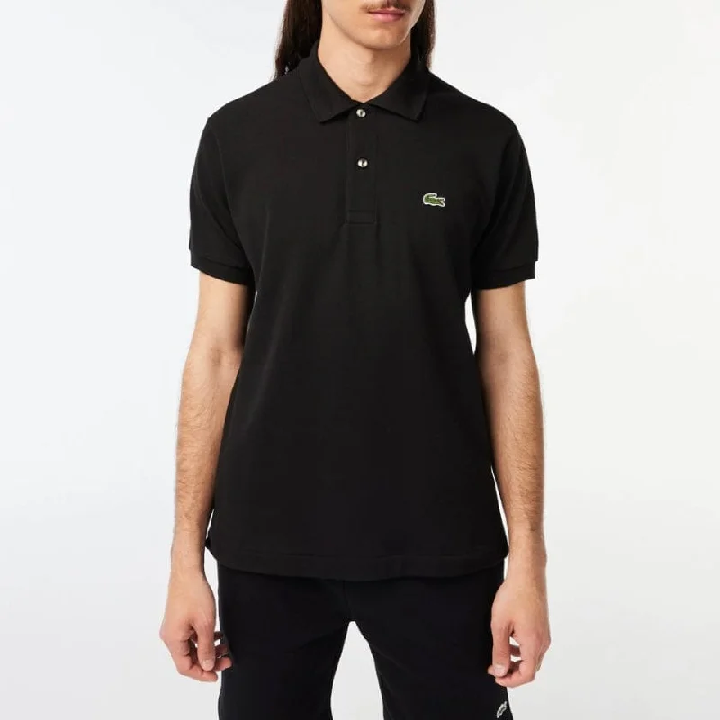 Men's Shirts with Cowl NecksLacoste Original Petit Pique Cotton Polo (Black) L1212-51