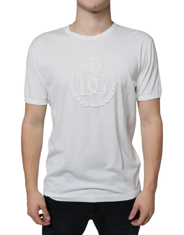 Men's Shirts with Chest PocketsDolce & Gabbana Logo Embossed Cotton Crewneck Men's T-shirt Men's Shirts with Chest PocketsDolce & Gabbana Logo Embossed Cotton Crewneck Men's T-shirt
