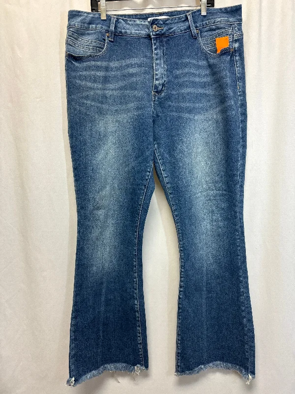 Casual Men's JeansJeans Flared By Kancan In Blue, Size: 20