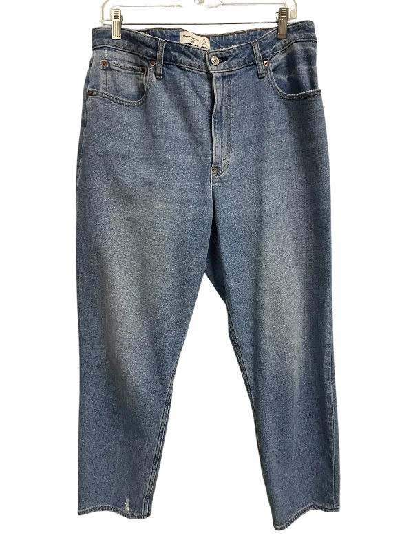 Authentic Raw Denim Men's JeansJeans Wide Leg By Abercrombie And Fitch In Blue Denim, Size: 12