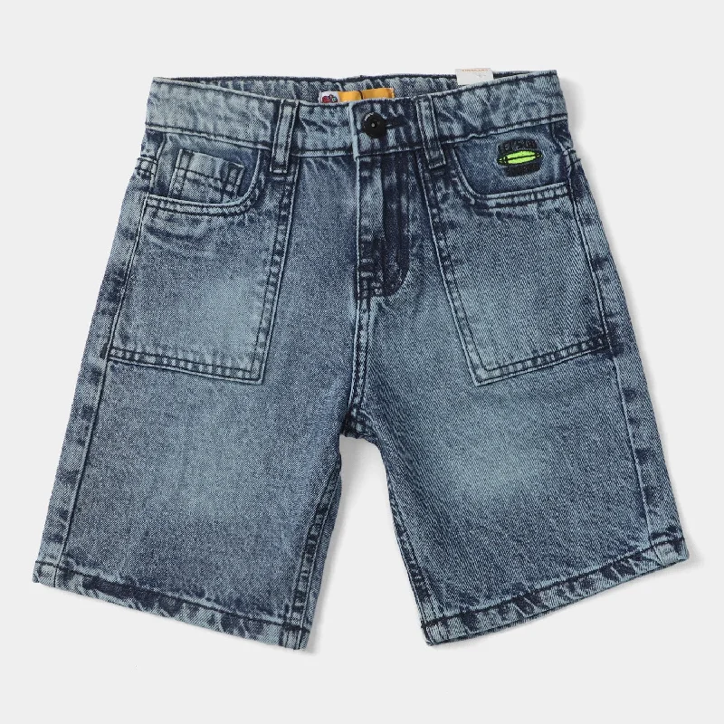 Men's Sports Pants for Active LifestylesBoys Denim rigid Short Lets -R. Blue
