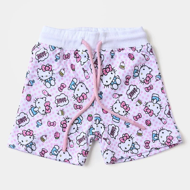 Men's Tapered Pants for a Slimming EffectInfant Girls Knitted Short Kitty - White