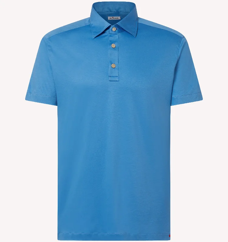 Men's Shirts with Patch PocketsKiton Polo in French Blue