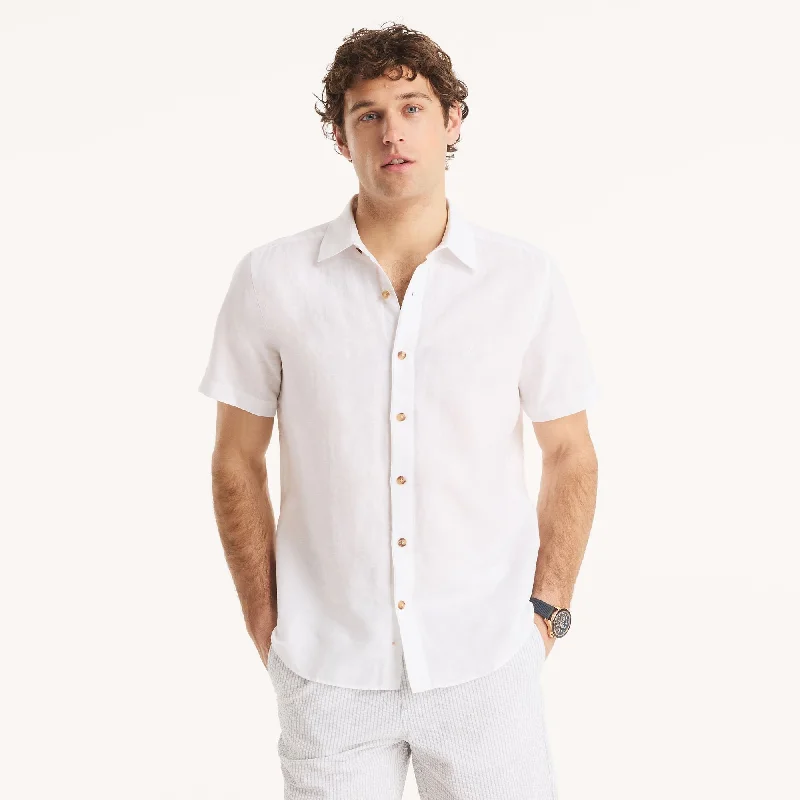 Men's Relaxed-Fit Shirts for Casual ComfortNautica Mens Short-Sleeve Linen Shirt