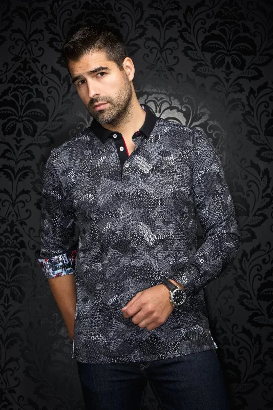 Men's Shirts with Adjustable CuffsAU NOIR | Polo | Frontenac Black