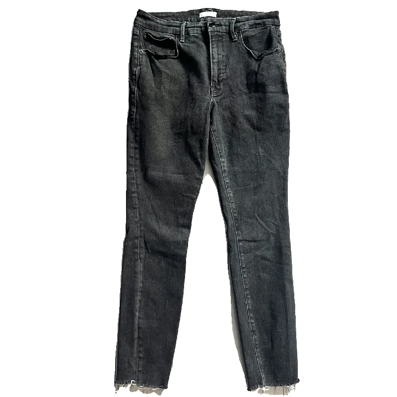 Flexible Stretch Men's JeansJeans Straight By Good American In Black Denim, Size: 10