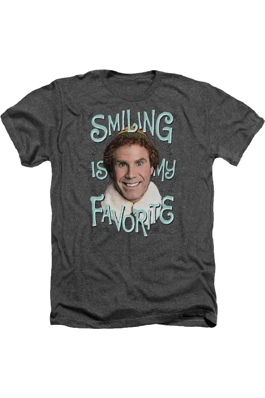 Men's Shirts for CampingElf Smiling Adult Heather Tee / T-Shirt