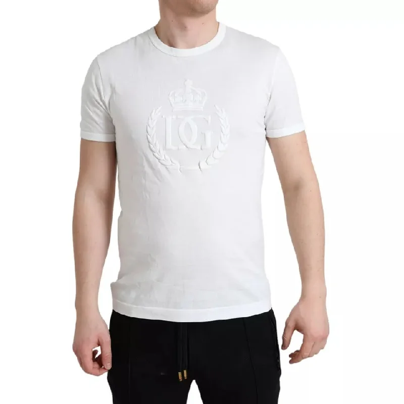 Men's Shirts with Graphic PrintsDolce & Gabbana Logo Embossed Crew Neck Short Sleeves Men's T-shirt (Pre-Owned) Men's Shirts with Graphic PrintsDolce & Gabbana Logo Embossed Crew Neck Short Sleeves Men's T-shirt (Pre-Owned)