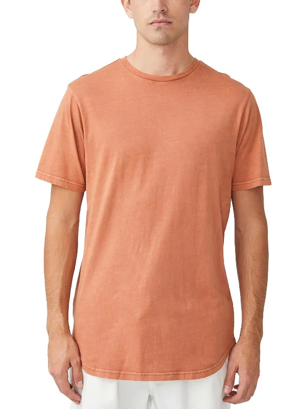 Men's Shirts with Adjustable HemlinesMens Cotton Scoop Hem T-Shirt