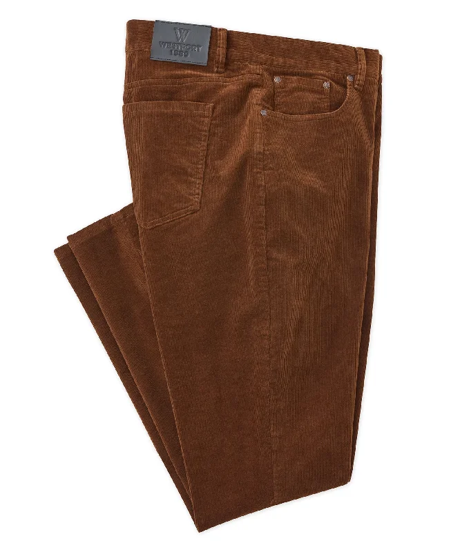 Men's Elastic-Waisted Pants for Easy MovementWestport 1989 5-Pocket Stretch Corduroy Pant Men's Elastic-Waisted Pants for Easy MovementWestport 1989 5-Pocket Stretch Corduroy Pant