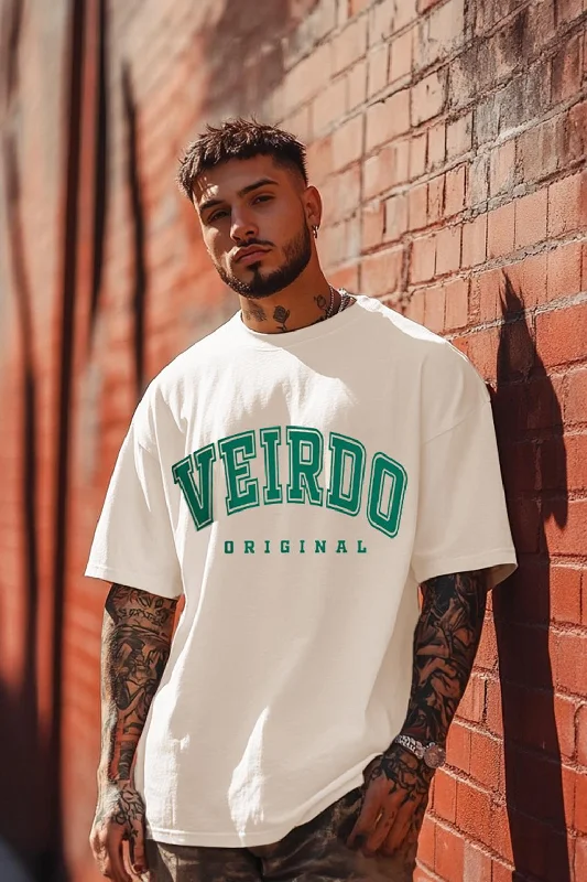Men's Shirts with Hidden ButtonsVeirdo Original Beige Oversized Typography Brand Printed Tshirt Men's Shirts with Hidden ButtonsVeirdo Original Beige Oversized Typography Brand Printed Tshirt